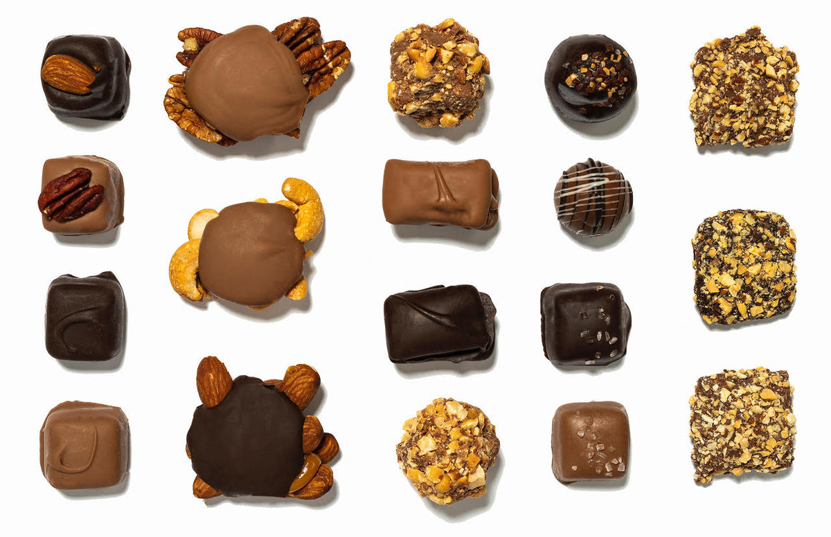 ALL NUTS & CHEW Assortment in Milk & Dark Chocolate (The Nutty Lover) Stowaway Sweets