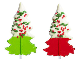 Chocolate Dipped Christmas Tree Pops