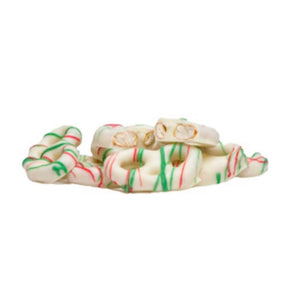 White Chocolate covered Holiday Pretzels