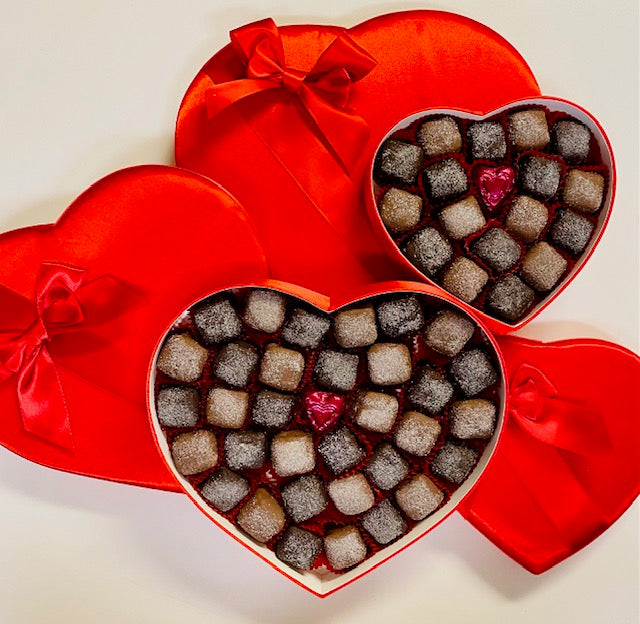 Heart Box MELTAWAYS in Milk & Dark Chocolate