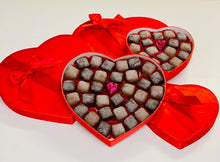Load image into Gallery viewer, Heart Box MELTAWAYS in Milk &amp; Dark Chocolate
