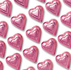Foiled Milk Chocolate Pink Hearts