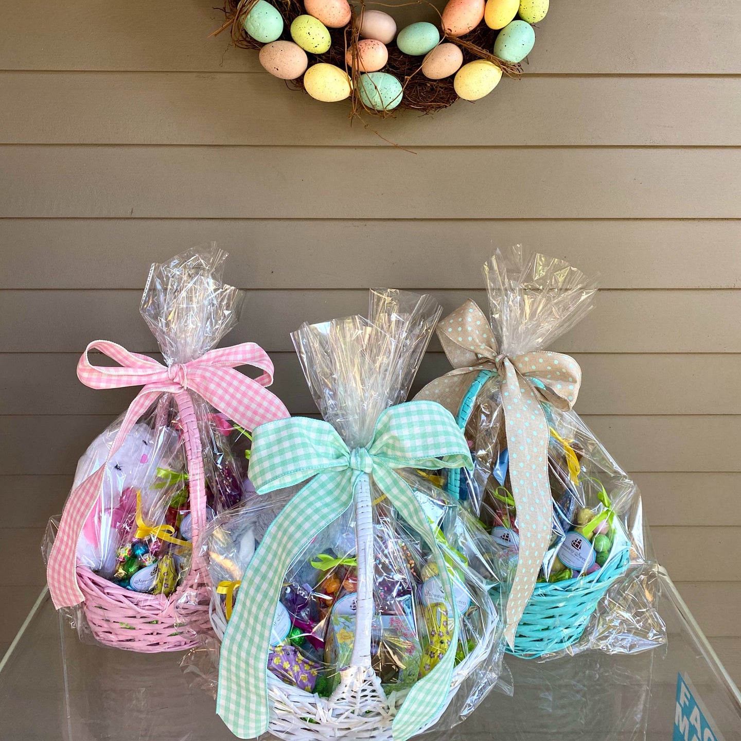 Easter Baskets Custom Designed by Stowaway Sweets