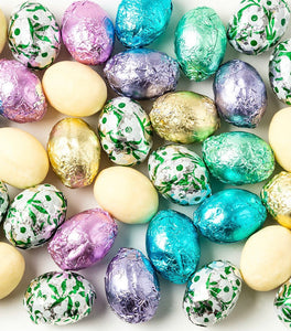 White Chocolate foiled Easter eggs