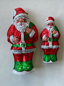 Standing Santas - Foiled Solid Milk Chocolate Santa Figures